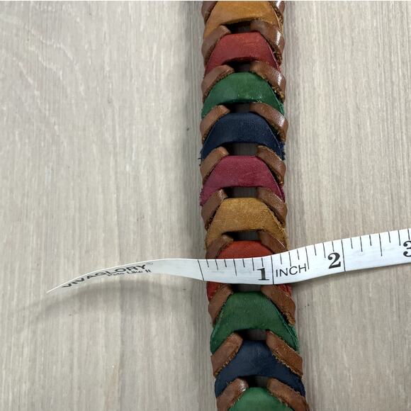 Cole Haan Leather Chain link belt multicolor L/38 unisex - Picture 8 of 8